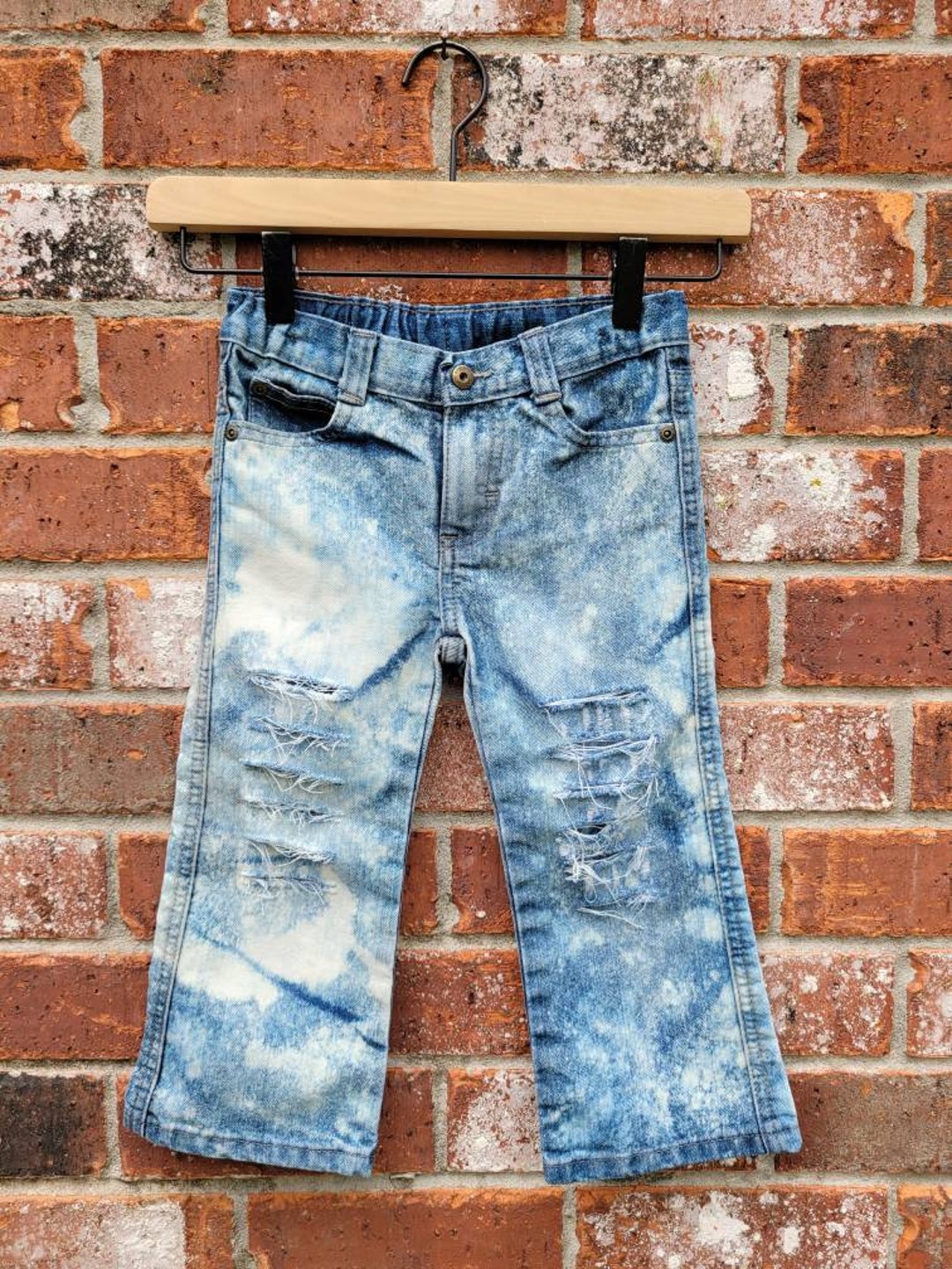 Vintage Wrangler Bleach Dyed Distressed Kids Jeans 3T - Etsy