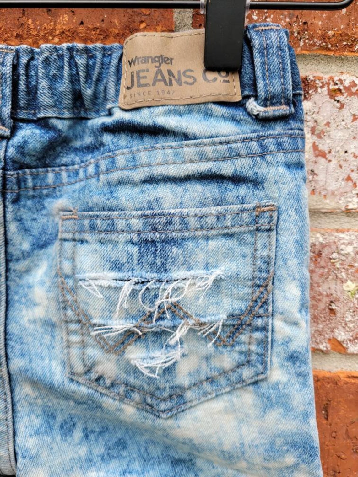 Vintage Wrangler Bleach Dyed Distressed Kids Jeans 3T Etsy UK