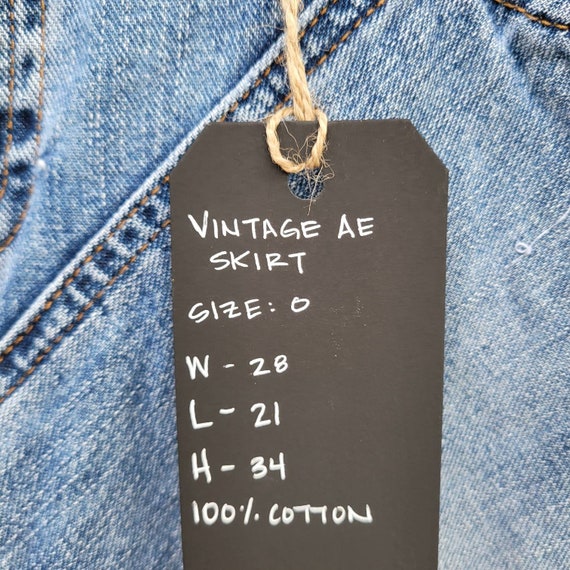 Vintage American Eagle Jean Skirt - Waist Size 28" - image 5