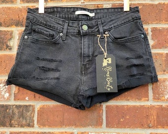 Black Levis Cutoff Shorts -  Waist 27"