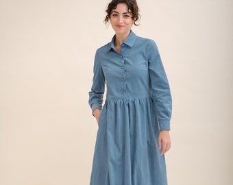 The Simone - corduory shirt dress