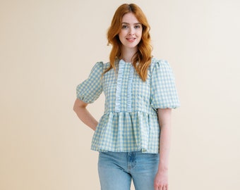 The Alice blouse - gingham smock top