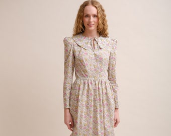 The Joan - midi floral dress with collar