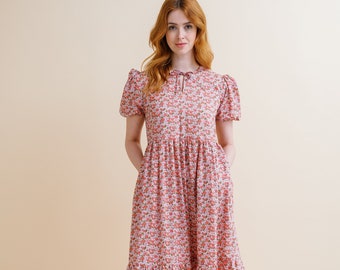 The Jenny - midi floral smock dress