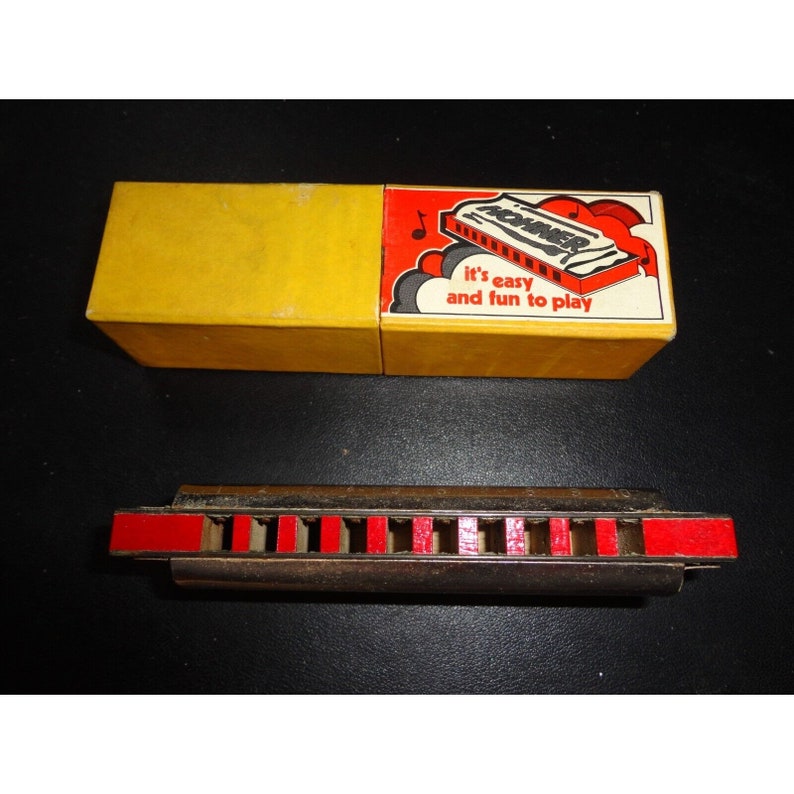 Vintage Hohner International Harmonica With Box Key C Made in Brazil Etsy