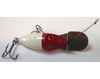 Vintage Heddon Tiny Go Deeper Leurre de pêche Runt Antique Tackle Box Bait 3 - France