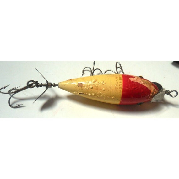 Vintage Large South Bend SURF-ORENO Wood Spinning Fishing Lure