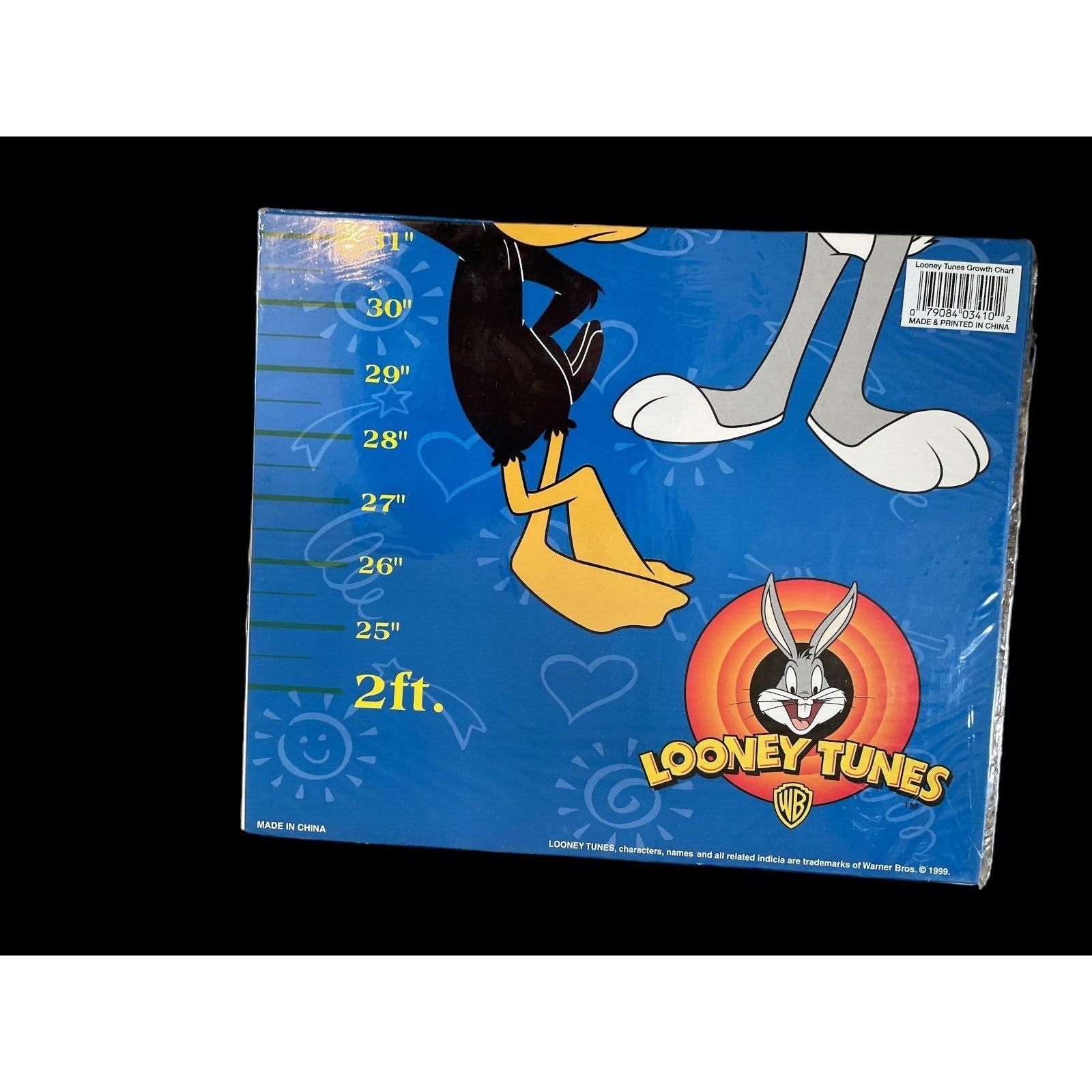Looney Tunes Growth Chart - Sealed NOS 1999 - Bugs Bunny, TAZ