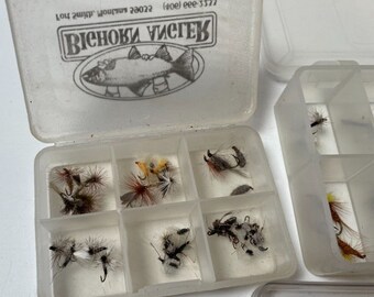 Boîte à Mouches Vintage Pour Pêche à La Mouche - Ancienne, Pleine De Caractère