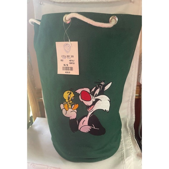 NOS 1994 Vintage Looney Tunes Bucket Backpack Bag Tweety Bird