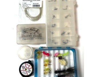 Lote Vintage de Moscas y Cajas para Pesca con Mosca
