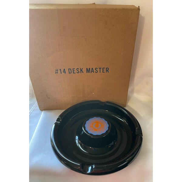 Vintage NOS Syracuse University Ashtray black 8" w/original box