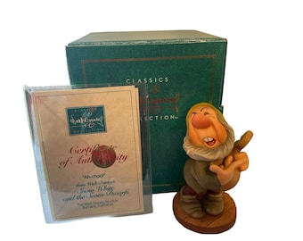 Wdcc Ah-Choo Snow White & The Seven Dwarfs Sneezy Box And Coa