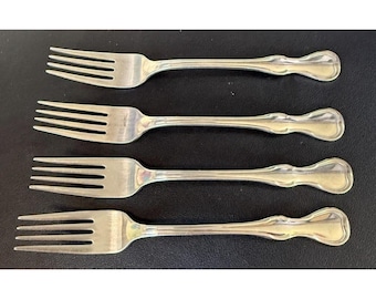 Reed & Barton Stainless Modern Provincial 4 forchette da tavola posate