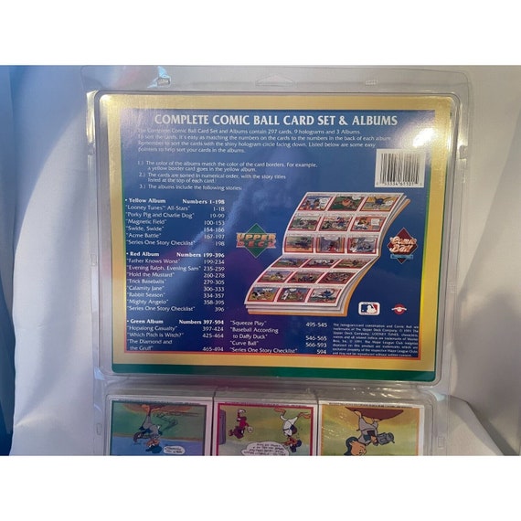Looney Tunes Comic Ball Upper Deck Card Set With Albums Plus Promo