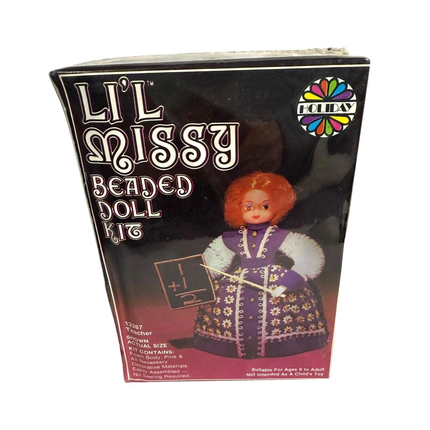 Vintage Li'l Missy Beaded Doll Kit-13387 Teacher New Old Stock