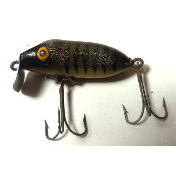 Appât De Pêche En Bois Vintage – Leurre Ancien Pour Collection