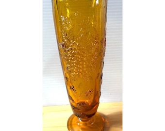 Vintage L.E. Smith Brown Amber Glass 10