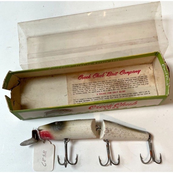 Buy VTG Creek Chub Lure Bait Co Jointed Musky Pike No.3000 Wood W/box 6 C  Online in India 