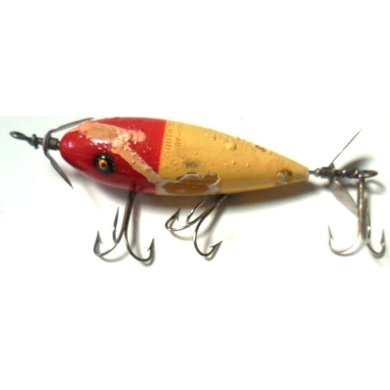 Vintage Large South Bend SURF-ORENO Wood Spinning Fishing Lure