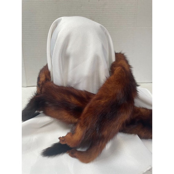 Beautiful Vintage Genuine Mink 4 Pelt Fur Collar … - image 1