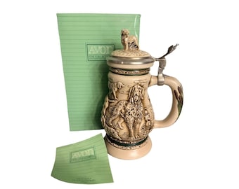 Vintage Ceramic Beer Stein Great Dogs of the Outdoor Avon