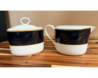 Daniel Hechter Sugar Creamer Paris Black Venetian Ebony China CQ004 Giappone
