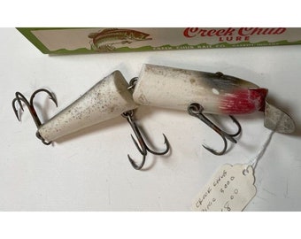 VTG Creek Chub Lure Bait Co Jointed Musky Pike No.3000 Wood W/box