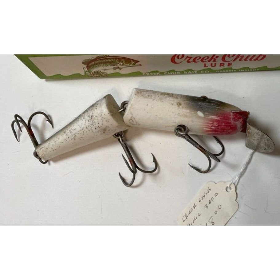 VTG Creek Chub Lure Bait Co Jointed Musky Pike No.3000 Wood W/box