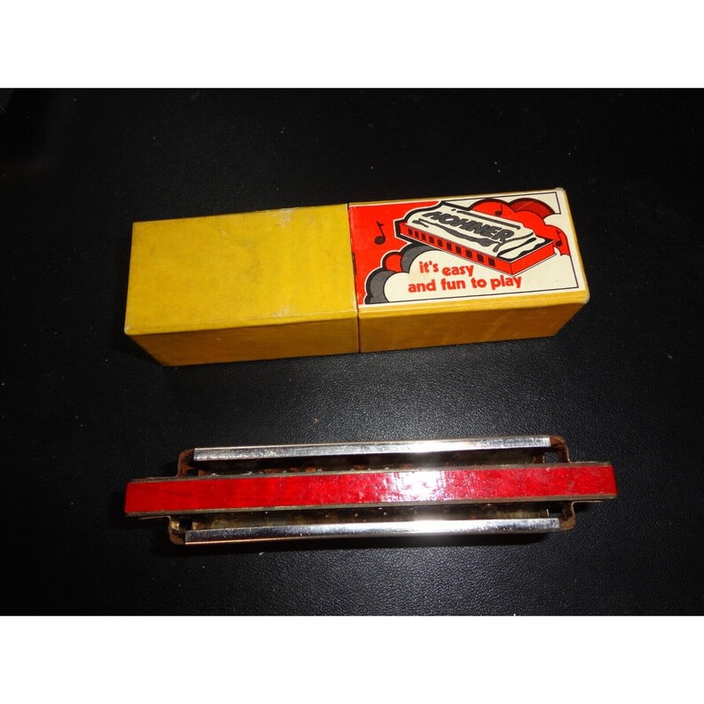 Vintage Hohner International Harmonica With Box Key C Made in Brazil Etsy
