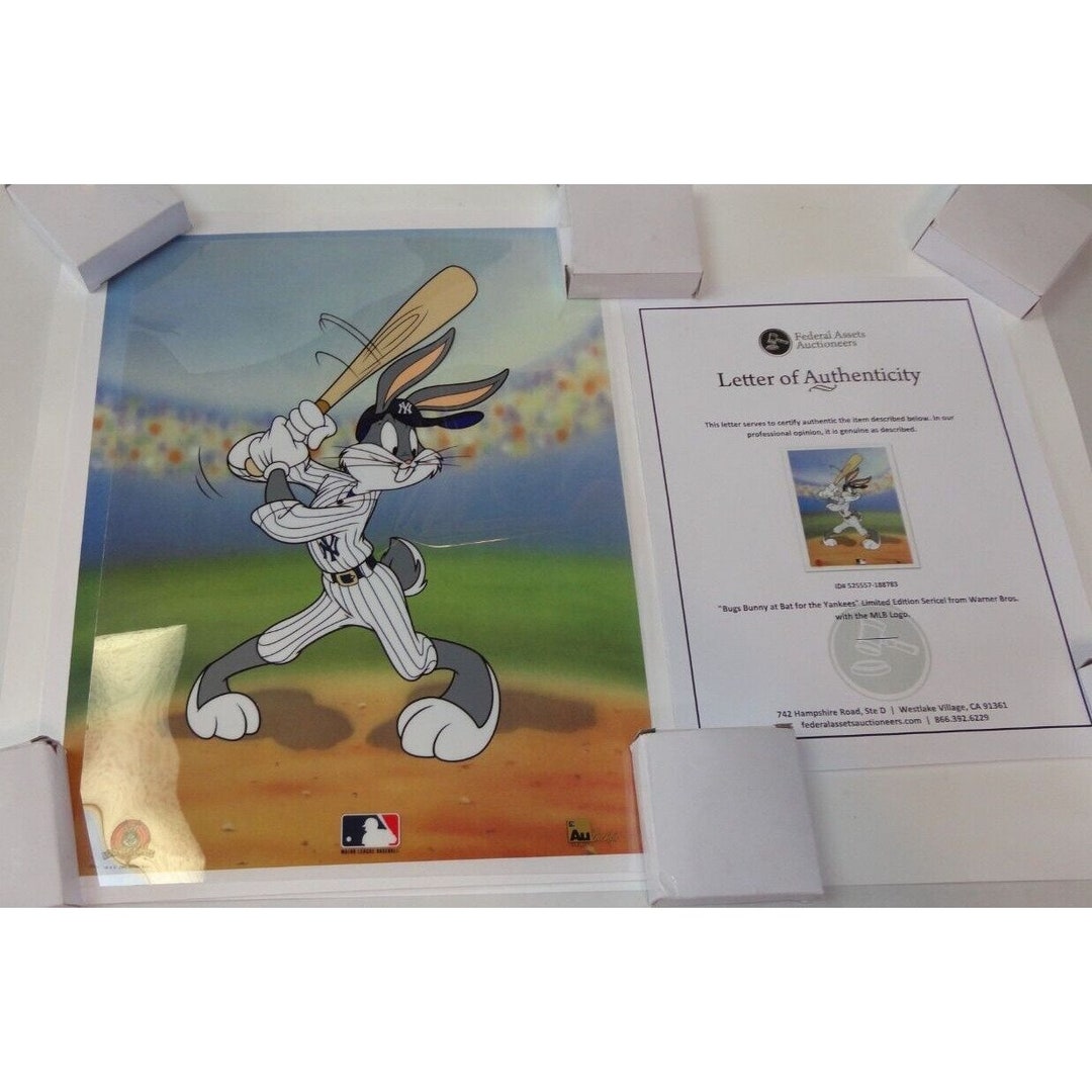 Bugs Bunny at Bat for the Yankees Warner Bros Looney Tunes Etsy