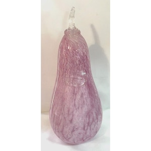 Vintage  Blown Murano Style  Pink  Swirl PEAR Glass Large 14&quot;