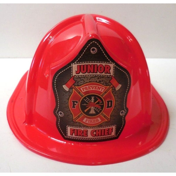 Fireman Junior Fire Chief Plastic Childrens Hat Fire Firefighter Toy