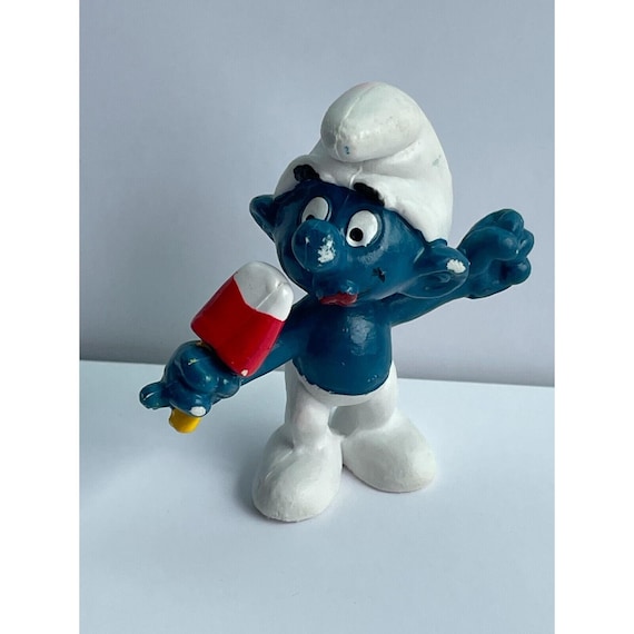 Figurine Schtroumpf Publicitaire Schleich - Socle "The Candy Store Johnstown USA" - PVC
