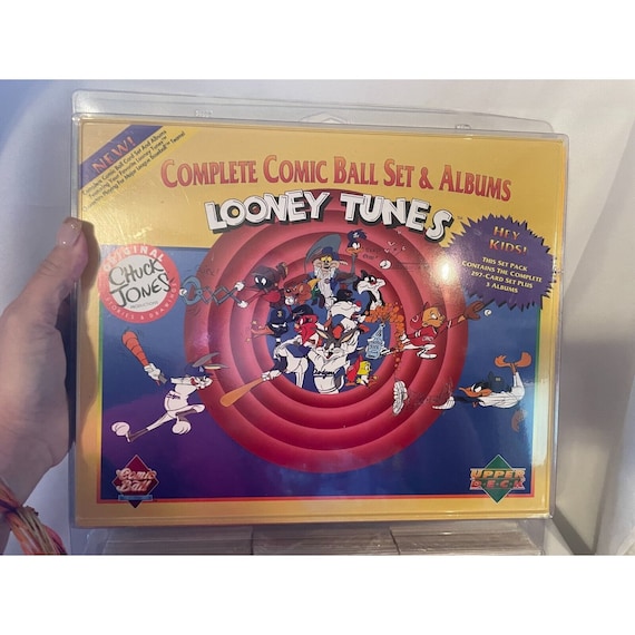 Looney Tunes Comic Ball Upper Deck Card Set With Albums Plus Promo