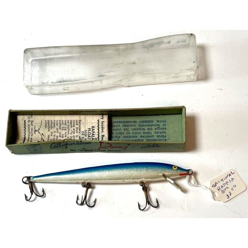 RAPALA CRANKBAIT ORIGINAL Floater 13cm Blue Mullet 5 1/4 W/box & Papers K 