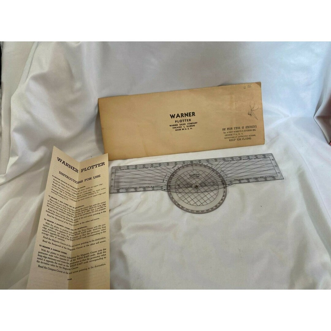 Vintage WARNER PLOTTER Sectional Charts Aviation Etsy