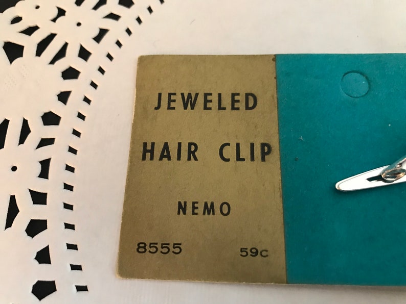 NOS Nemo Jeweled Hair Clip 8555