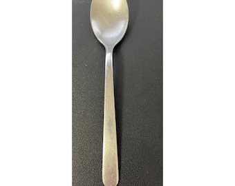 Vintage Noritake Allegro Soup Spoons 18-8 Stainless Japan Set of 8