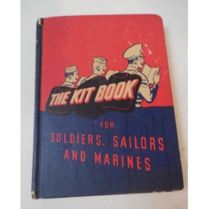 1943 The Kit Book for Soldiers Sailors and Marines WWII Cartoons JD Salinger 1st