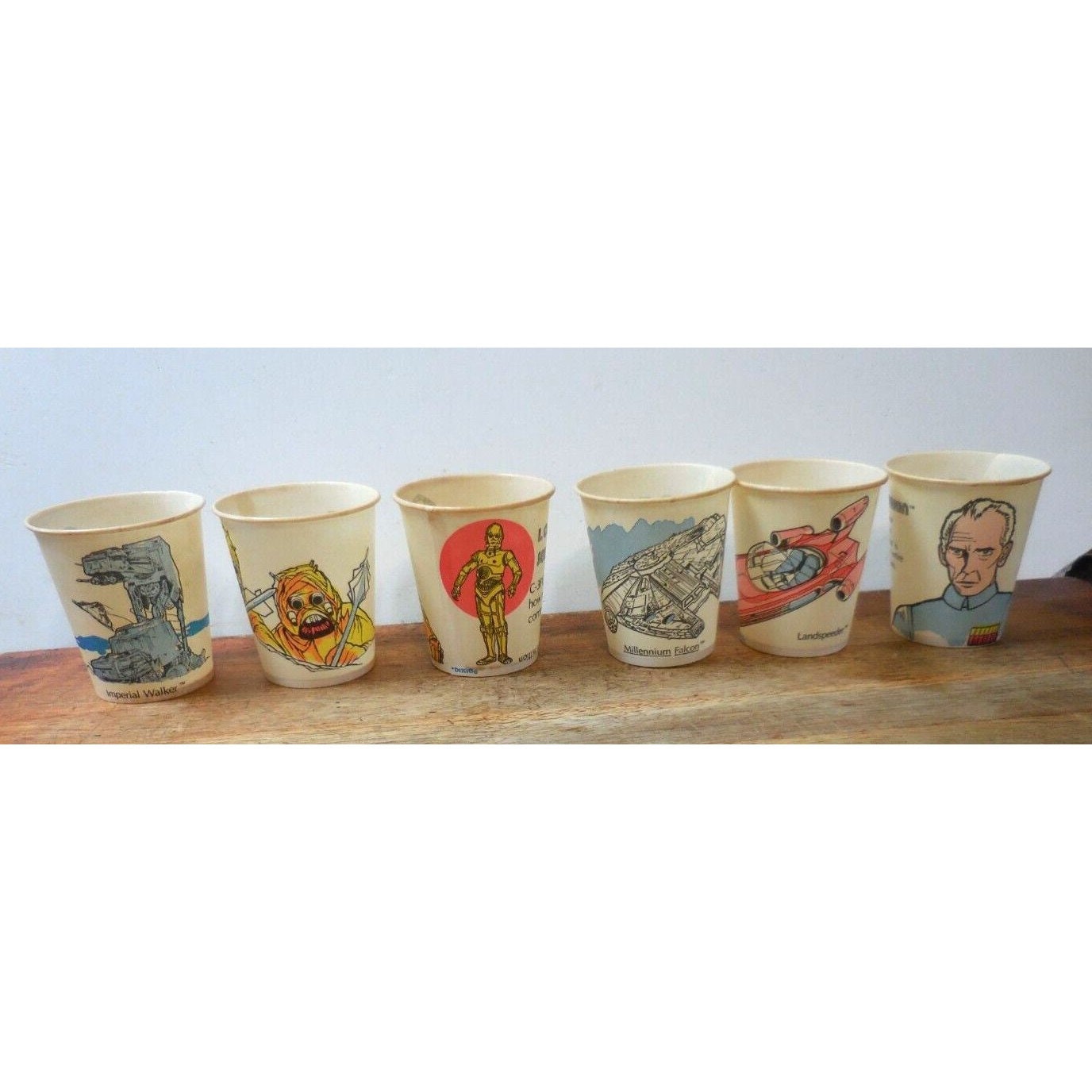 1970s Dixie Cups Jr. Star Wars/empire Strikes Back Wax Cups 
