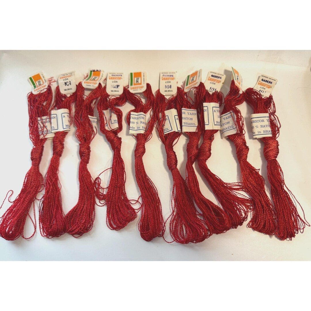 Vntg Varicor Cachopa Embroidery Thread Yarn 10 Skeins 20 Meters Each ...