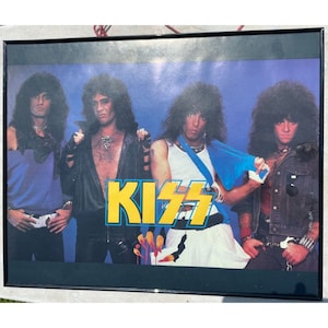 Kiss vintage poster 1985 Plastic Framed