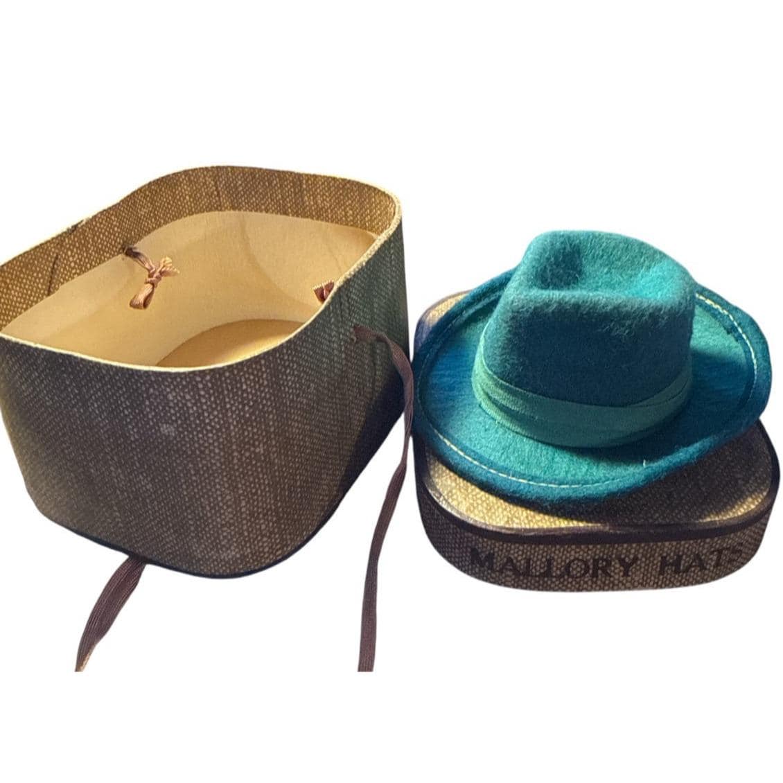 Vintage 1940's Mallory Hats Salesman Sample Mens Green Hat With