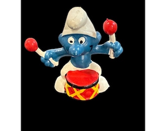 Smurf Smurfs Drum Schleich Peyo PVC Figurine - Etsy