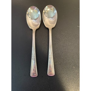 2 Vintage Winthrop Silverplated  Sugar Spoon  Ascot
