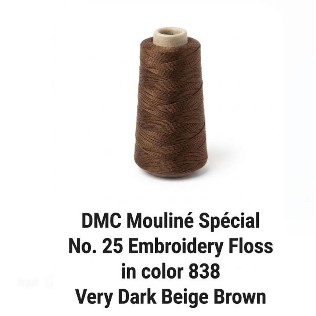 Vintage DMC Mouliné Spécial No. 25 Embroidery Floss 100g Cone Color 838 ...