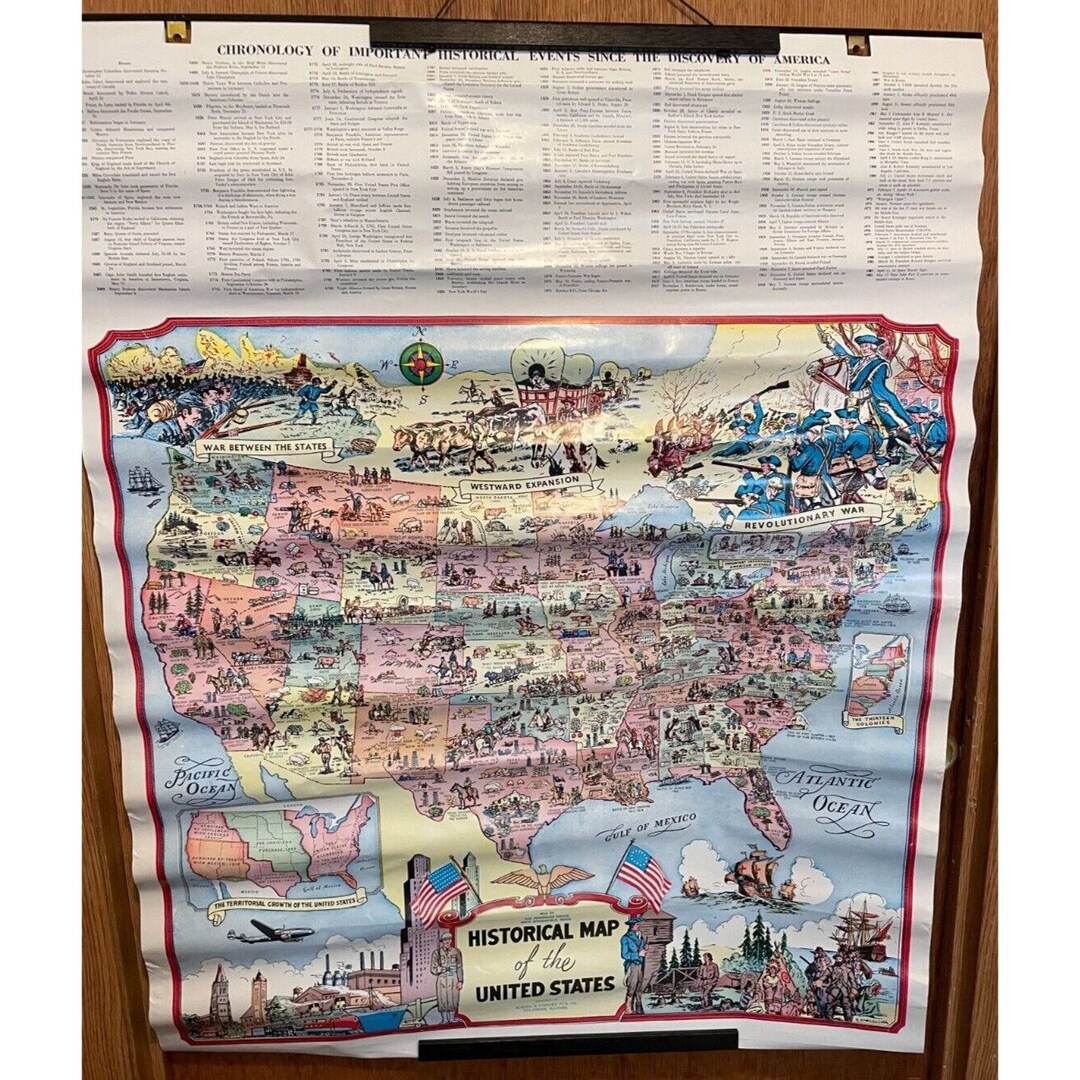 1976 Historical Map of United States - Il 1080xN.6122176739 8fqc 