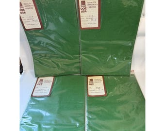 4 NEW Old Stock OOE Quality Imported Fabrics Green 12&quot; x 18&quot; Hardanger 425-8