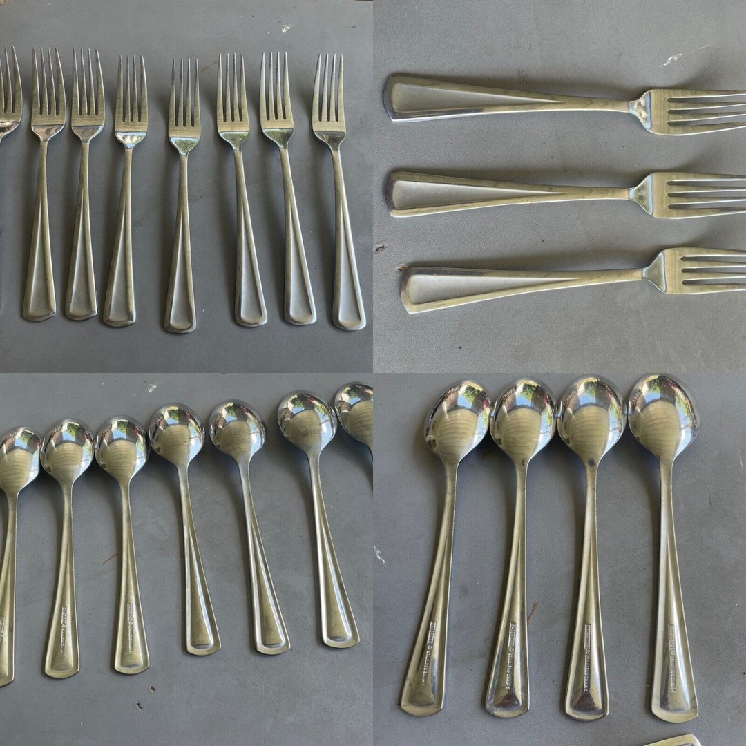Cambridge Stainless Steel Flatware 23 Piece Set Etsy